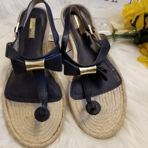 Louise et Cie Navy Blue Bow Sandals Sz 8 - Picture 7 of 7